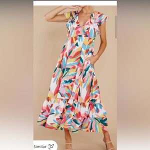 EUC Size M Crosby by Mollie Burch Willow dress in Happy Palms